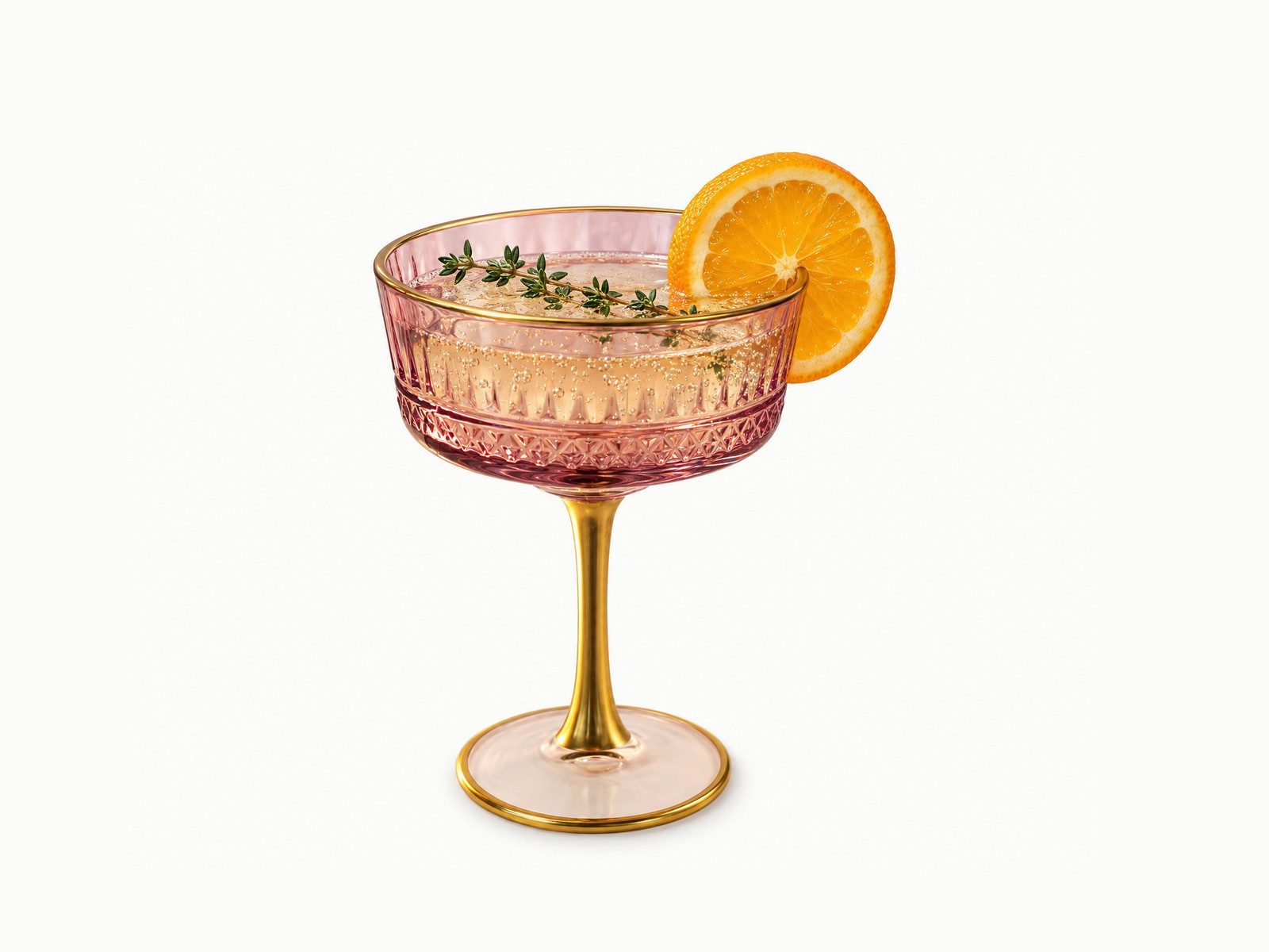 Clean Co. Mocktail — non-alcoholic clean co. gin, orange, thyme, mediterranean tonic