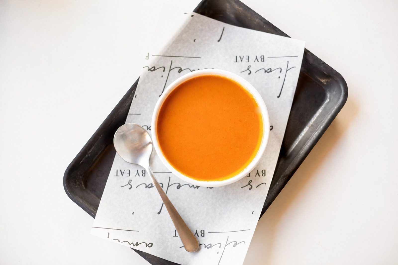 Tomato Soup — tomatoes, water, coconut cream, onions, garlic, lemon juice, salt gf | df | v