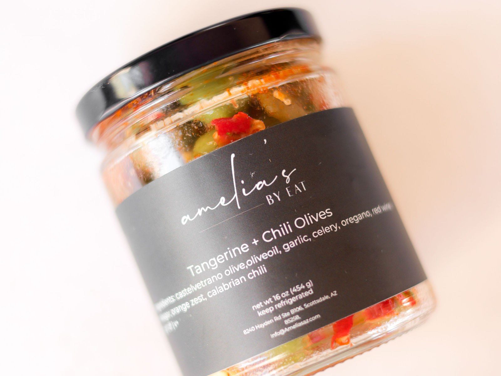 Tangerine + Chili Olives