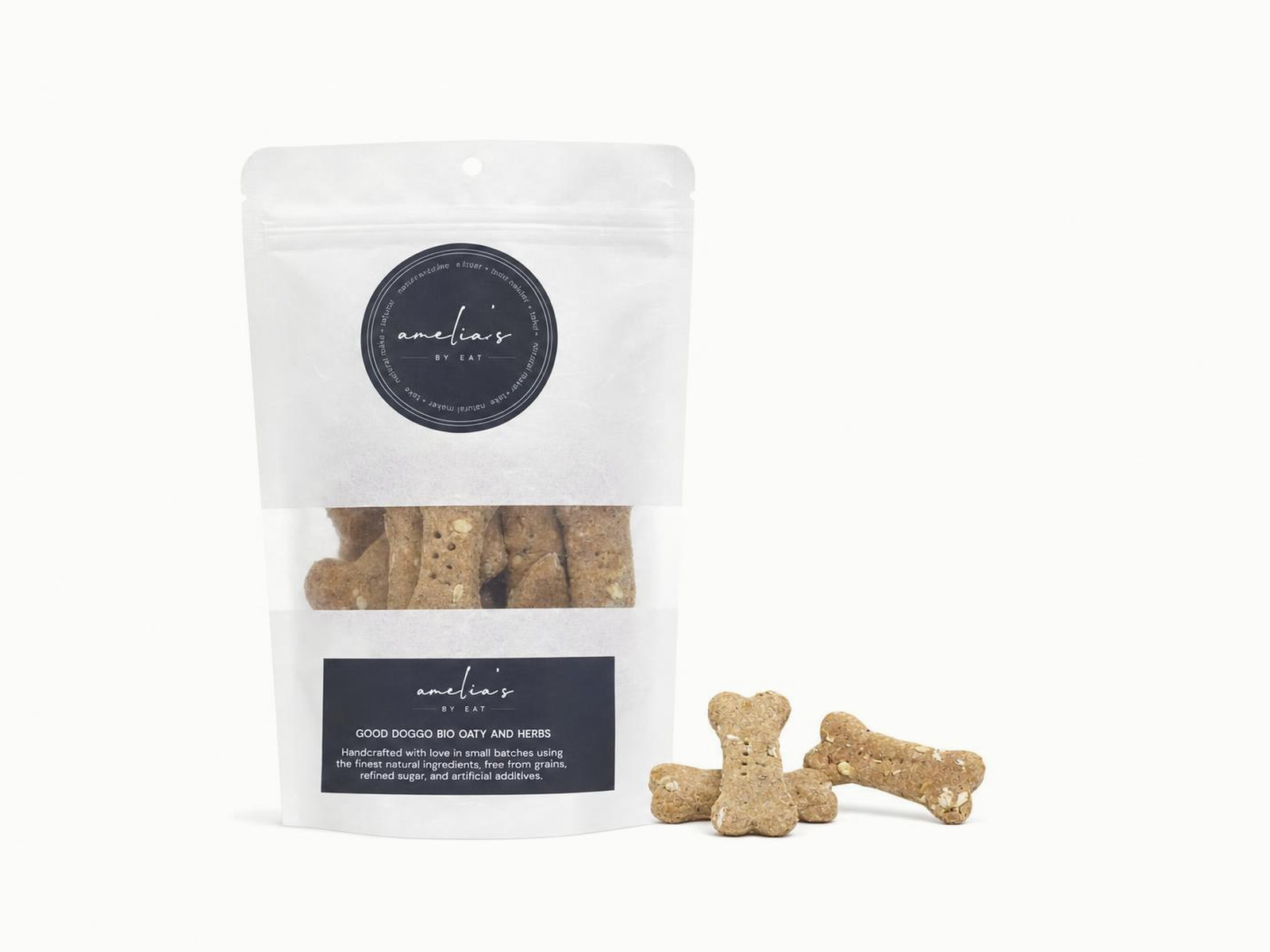 Scratch-Made Pup Treats — Wholesome biscuits with natural salmon to nourish your four-legged friend.