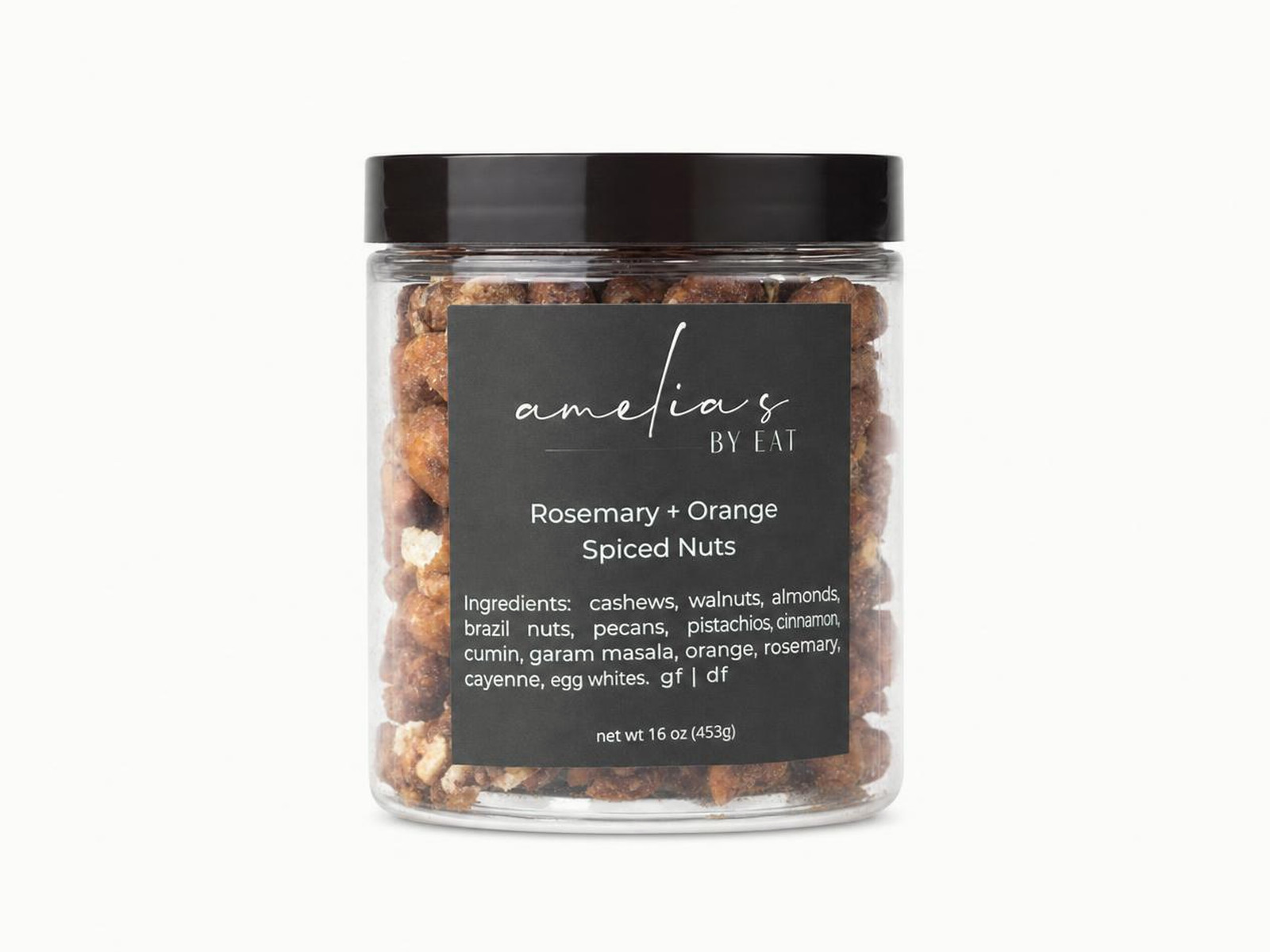 Tangerine + Rosemary Spiced Nuts — The perfect sweet and salty blend that satisfies the most discriminating snacker.
