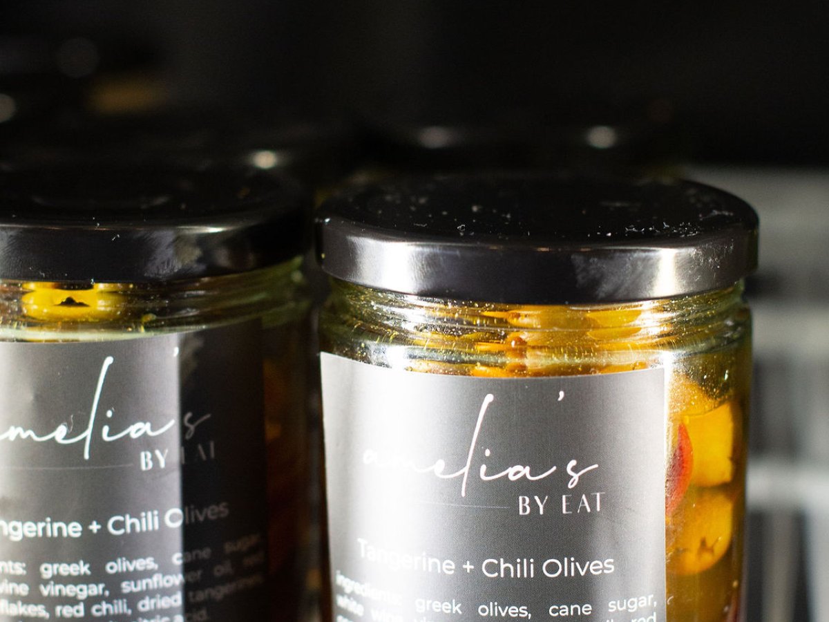 Tangerine + Chili Olives